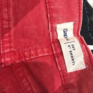 GAP Vibrant Red Casual Shorts and blue denim shorts.  2 pair size 30 T